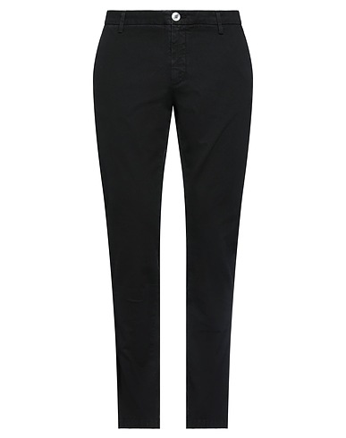 AGLINI Casual trouser Black 97% Cotton, 3% Elastane