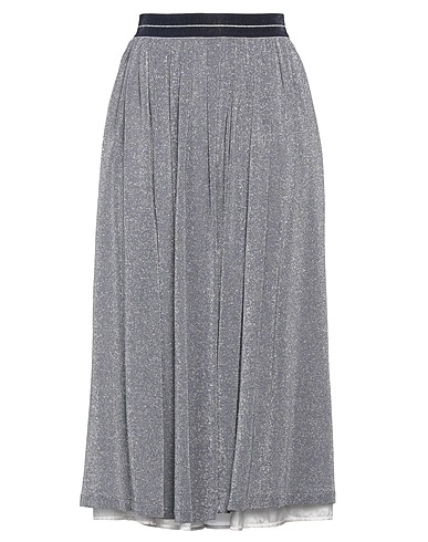 PUROTATTO Midi skirt Slate blue 50% Modal, 50% Polyurethane
