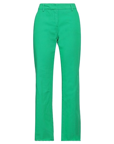 TRUE ROYAL Casual trouser Green 98% Cotton, 2% Elastane