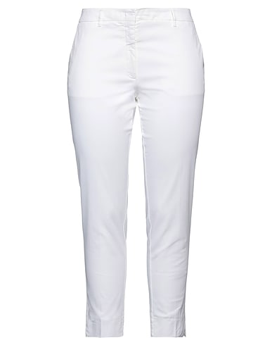 ROSSOPURO Casual trouser White 96% Cotton, 4% Elastane
