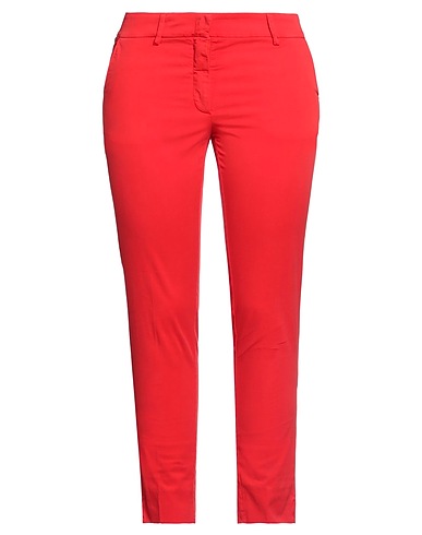 ROSSOPURO Casual pants Red 96% Cotton, 4% Elastane
