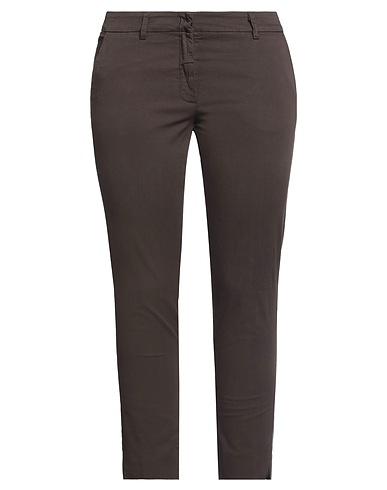 ROSSOPURO Casual trouser Chocolate brown 96% Cotton, 4% Elastane