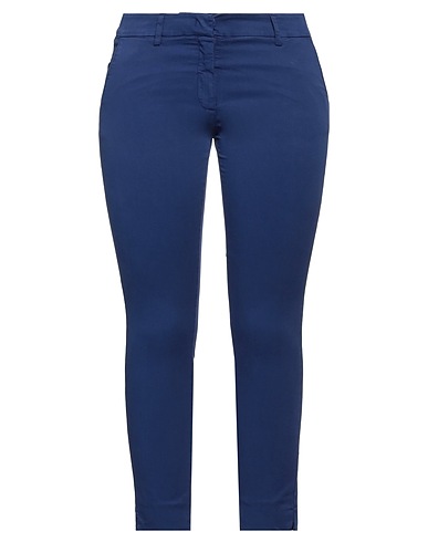 ROSSOPURO Casual trouser Navy blue 96% Cotton, 4% Elastane