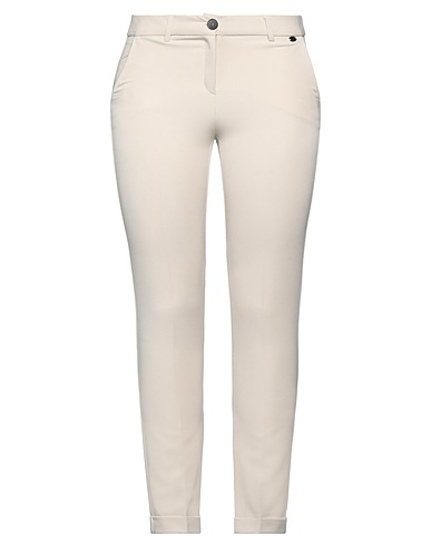BREBIS NOIR Casual pants Beige 79% Polyester, 17% Viscose, 4% Elastane