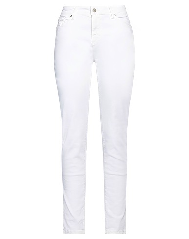 DENNY ROSE Pantalone Bianco 98% Cotone, 2% Elastan