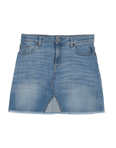 PLEASE Jupe en jean Bleu 98% Coton, 2% Élasthanne