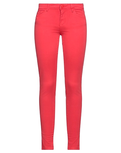 GAUDÌ Casual trouser Red 98% Cotton, 2% Elastane