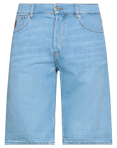 TRUSSARDI Denim shorts Blue 64% Cotton, 20% Lyocell, 16% Linen