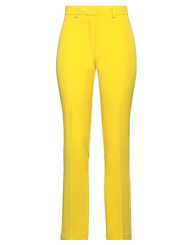 VICOLO Casual pants Yellow 88% Polyester, 12% Elastane