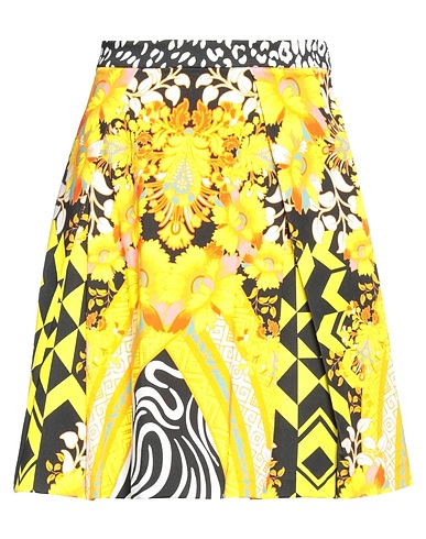 CUSTO BARCELONA Minigonna Giallo 98% Cotone, 2% Elastan