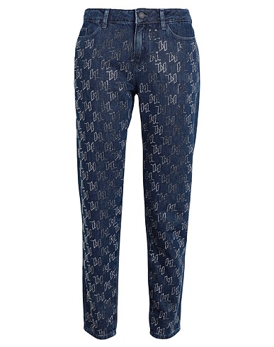 KARL LAGERFELD Denim pants GF DENIM RHINESTONES
 Blue 100% Cotton