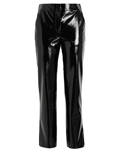 KARL LAGERFELD Casual trouser FAUX PATENT LEATHER PANTS
 Black 100% Viscose