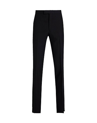 THE ROW Casual trouser Black 100% Silk, Horn