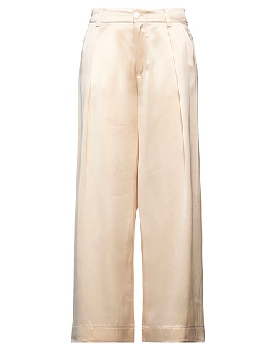 MA'COUTURE Pantalone Beige 88% Acetato, 12% Poliestere