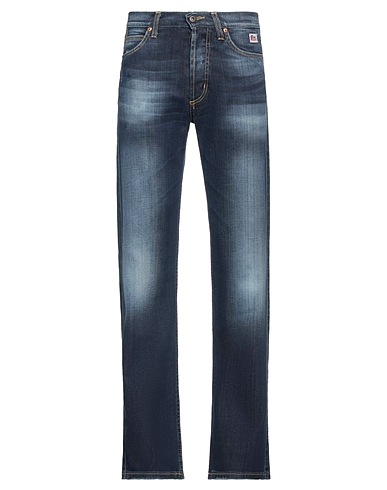 ROŸ ROGER'S Denim trousers Blue 98% Cotton, 2% Elastane