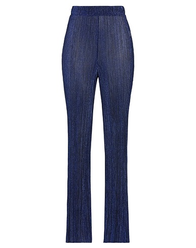 VICOLO Casual trouser Bright blue 80% Polyester, 20% Metallic fiber