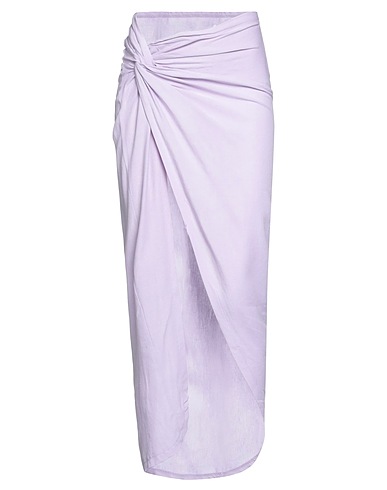 OW COLLECTION Maxi Skirts Lilac 65% Viscose, 35% Linen