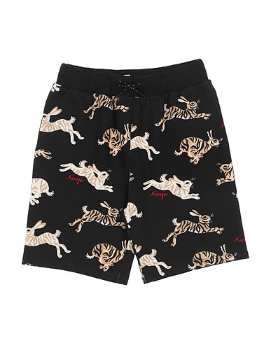 KENZO KIDS Shorts & Bermuda Black 100% Cotton, Elastane