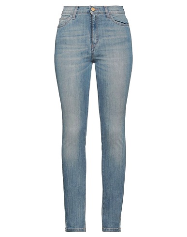 MANILA GRACE Denim trousers Blue 98% Cotton, 2% Elastane