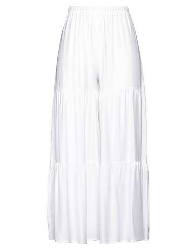 ROSSOPURO Pantalone Bianco 100% Viscosa