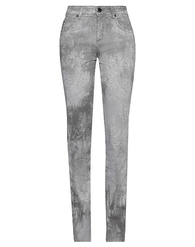 ANGELO MARANI Denim trousers Grey 98% Cotton, 2% Elastane