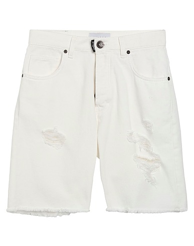 GAëLLE Paris Denim shorts White 100% Cotton