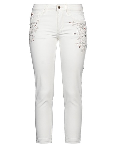 YES ZEE by ESSENZA Casual trouser White 98% Cotton, 2% Elastane
