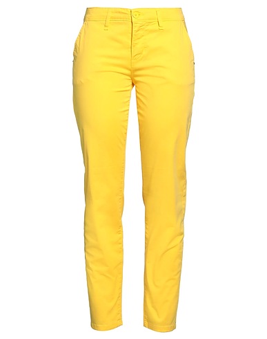 MARKUP Casual pants Yellow 98% Cotton, 2% Elastane
