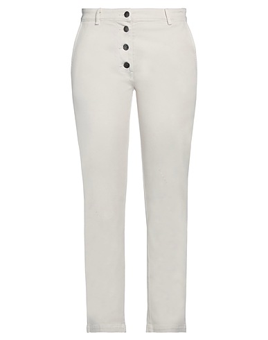 8PM Casual pants Ivory 98% Cotton, 2% Elastane