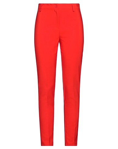 OLIVIA HOPS Casual trouser Red 90% Polyester, 10% Elastane