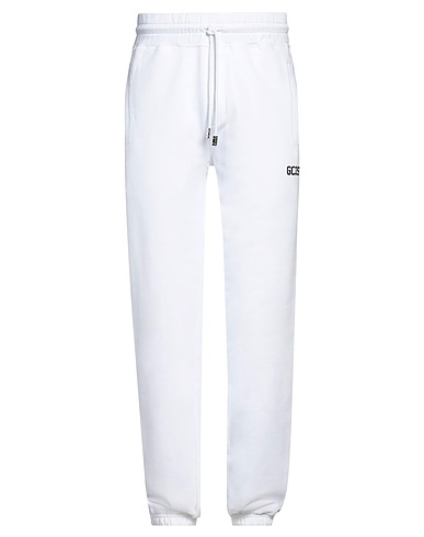 GCDS Pantalone Bianco 100% Cotone