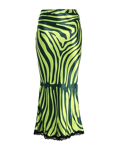 TOPSHOP Long skirt Lime green 100% Viscose