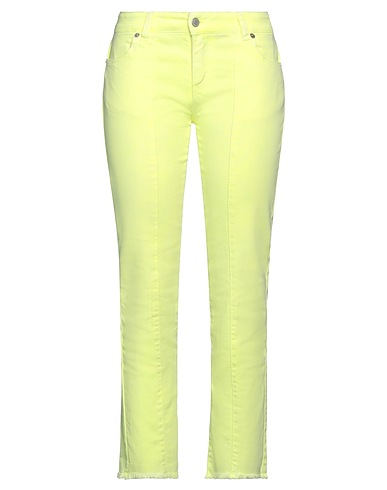 ANIYE BY Denim trousers Yellow 97% Cotton, 3% Elastane