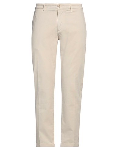 RE_HASH Casual pants Cream 98% Cotton, 2% Elastane