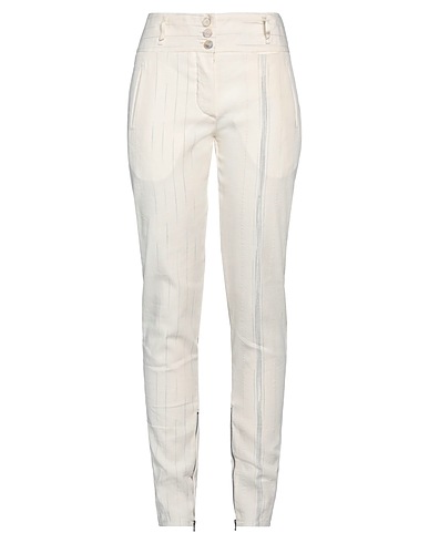 MASNADA Casual pants Ivory 44% Cotton, 40% Linen, 16% Paper