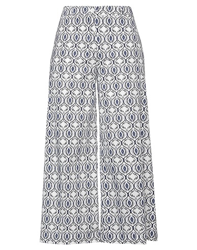 BLANCA LUZ Casual trouser White 97% Cotton, 3% Elastane, Polyester