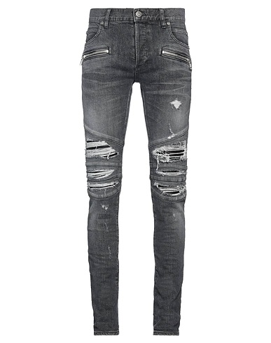 BALMAIN Denim trousers Black 98% Cotton, 2% Polyurethane, Polyamide