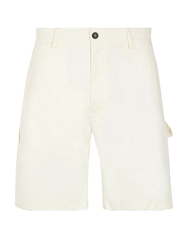 8 by YOOX Shorts & Bermuda COTTON UTILITY SHORTS
 Ivory 97% Cotton, 3% Elastane