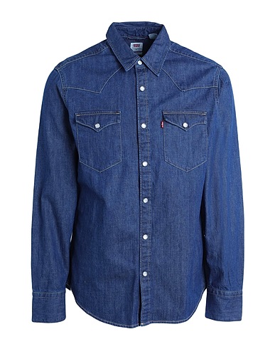 LEVI'S Denim shirt BARSTOW WESTERN STANDARD FLAT FINISH Blue 100% Cotton