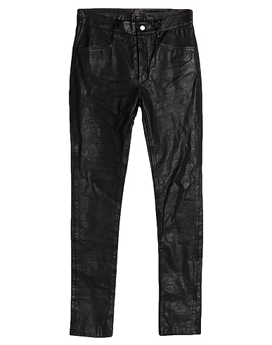 RICK OWENS Hosen Schwarz 100% Kalbsleder