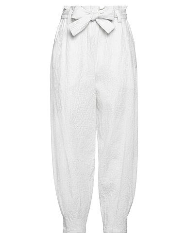 MOMONÍ Casual trouser Light grey 99% Cotton, 1% Elastane