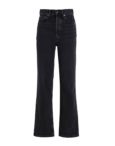 TOPSHOP Denim trousers Black 100% Cotton