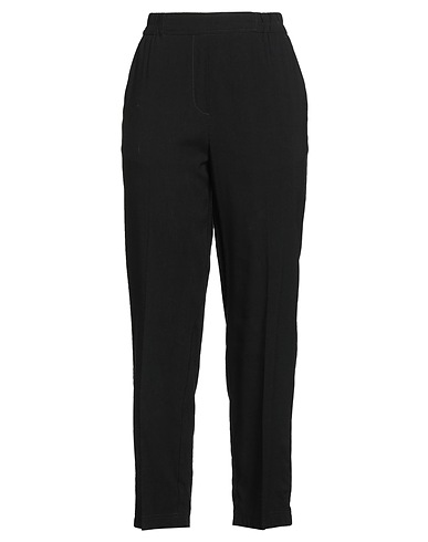 MOMONÍ Casual trouser Black 65% Viscose, 35% Linen