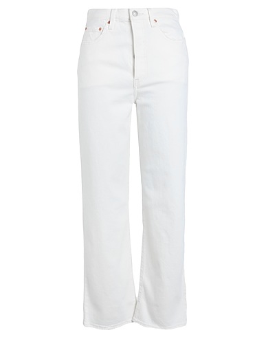 LEVI'S Pantalones vaqueros RIBCAGE STRAIGHT ANKLE  Hueso 97% Algodón, 2% Poliéster, 1% Elastán