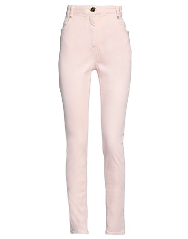 BALMAIN Denim trousers Light pink 97% Cotton, 3% Elastane