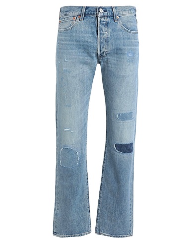 LEVI'S Denim trousers 501 LEVIS ORIGINAL FIT WORN IN  Blue 100% Cotton