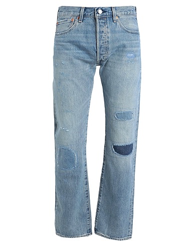 LEVI'S Pantalones vaqueros 501 LEVIS ORIGINAL FIT WORN IN  Azul marino 100% Algodón