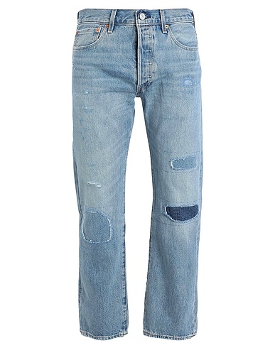 LEVI'S Pantaloni jeans 51 LEVIS ORIGINAL FIT WORN IN  Blu 100% Cotone