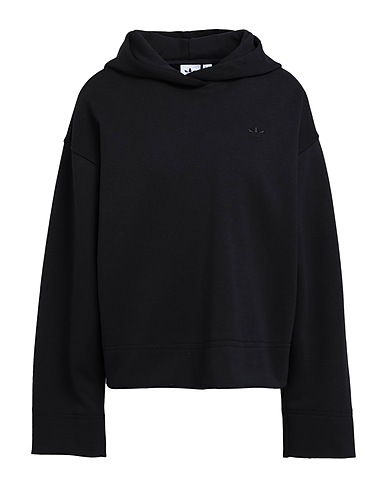 ADIDAS ORIGINALS Hooded track jacket  PREMIUM ESSENTIALS SHORT HOODIE
 Black 67% Cotton, 33% Recycled polyester