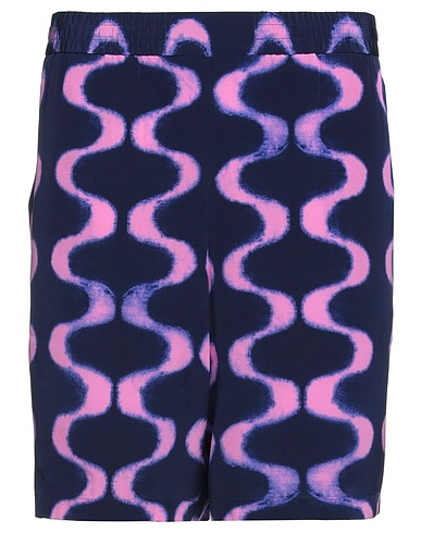 McQ Alexander McQueen Shorts & Bermuda Navy blue 100% Silk